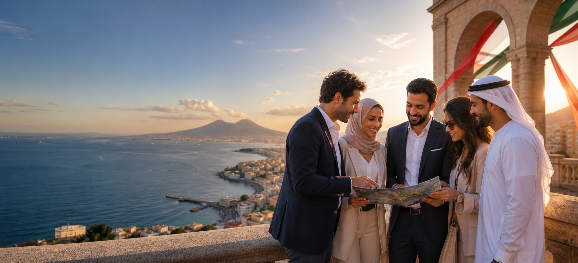 سياح دوليون في رحلة إلى كامبانيا، إيطاليا